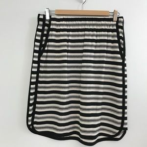 Black and White Striped Pencil Skirt by Loft